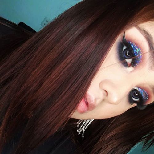 Customer photo review of Icoloured® Moonlight Blue Colored Contact Lenses