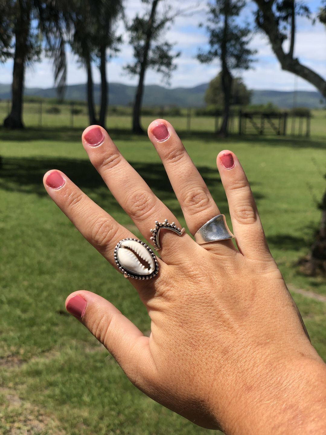 Customer photo review of Sterling Silver Cowrie Shell Ring