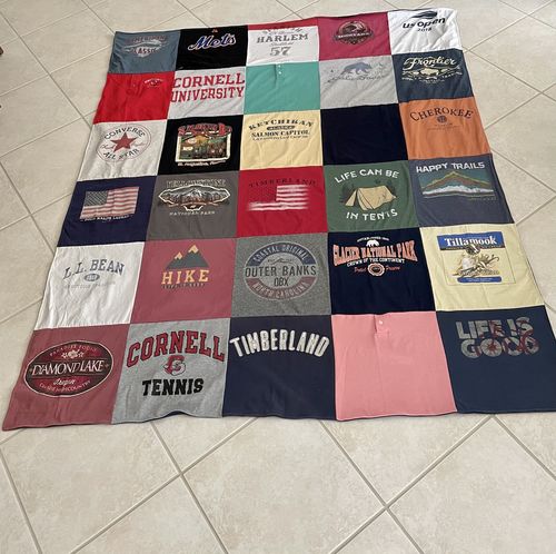 T-shirt quilt from cornell university by Helaine from FL