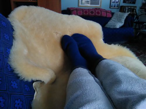 Customer photo review of J.B. Field's Icelandic "30 Below Classic" Merino Wool Thermal Sock