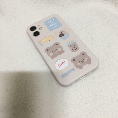 Customer photo review of Bubble Tea Bear iPhone Case