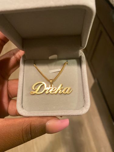 Customer photo review of Custom Basic Name Necklace