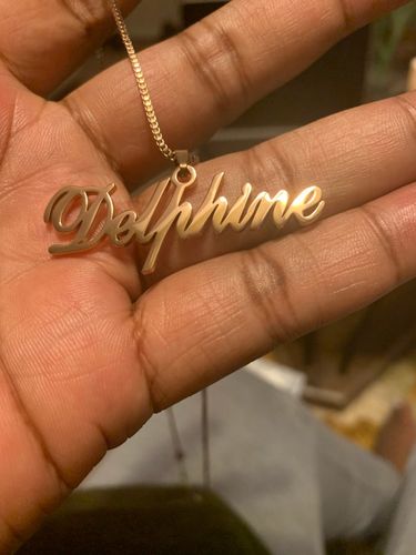 Customer photo review of Custom Basic Name Necklace