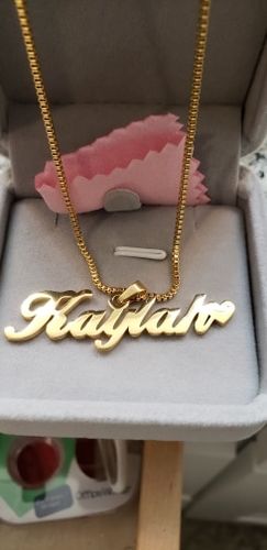Customer photo review of Custom Basic Name Necklace