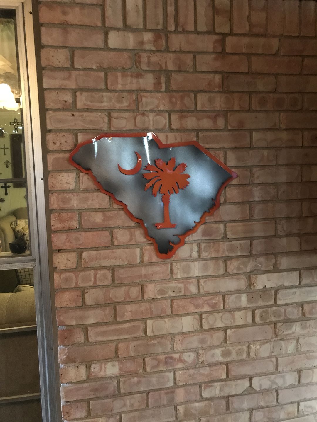 Customer photo review of South Carolina State Emblem 3D Vintage Metal Artwork Orange 24" x 18"