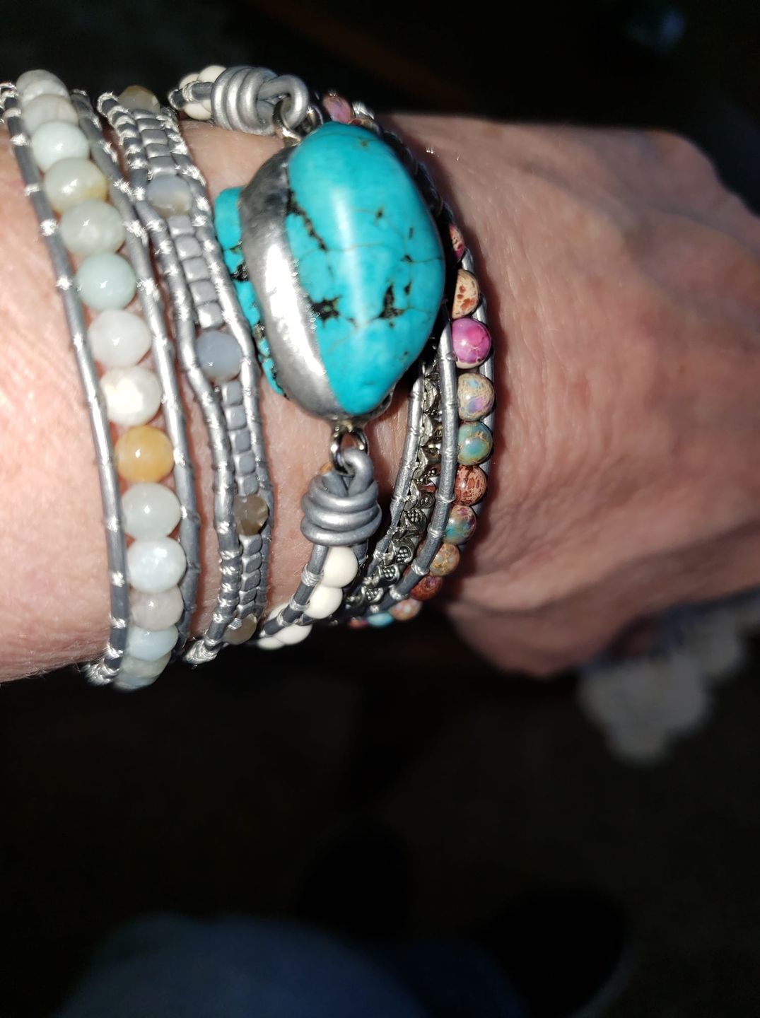 Customer photo review of Healing Turquoise Protection Wrap Bracelet