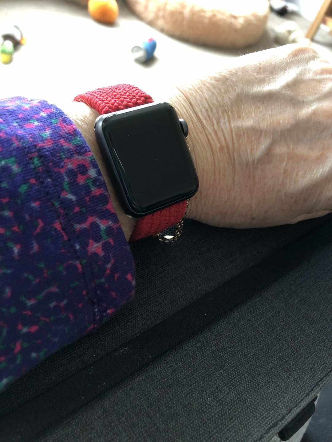 Customer photo review of Nylon Braided Solo Loop Band for Apple Watch