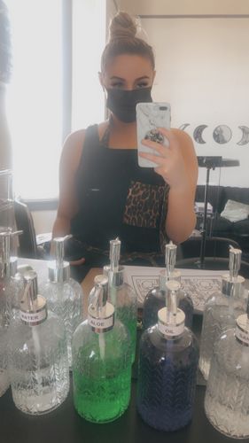 Customer photo review of Leopard Two Tone Apron