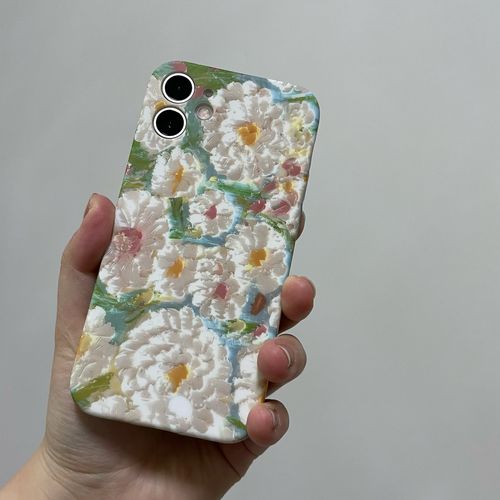 Customer photo review of Sweet Flowers Oil Painting iPhone Case