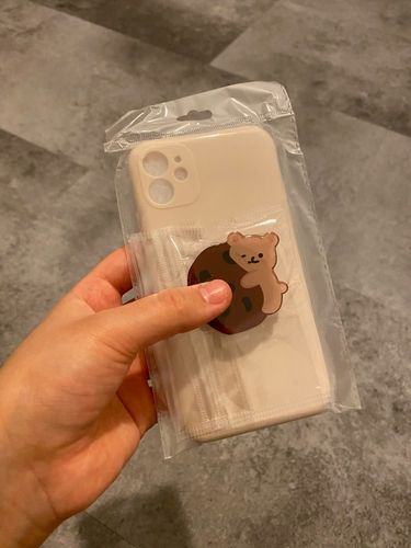 Customer photo review of Chocolate Bear Stand Holder iPhone Case
