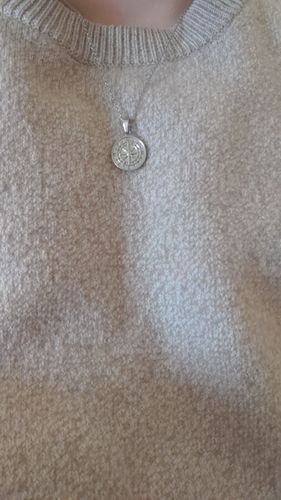 Customer photo review of Compass Pendant (Silver)
