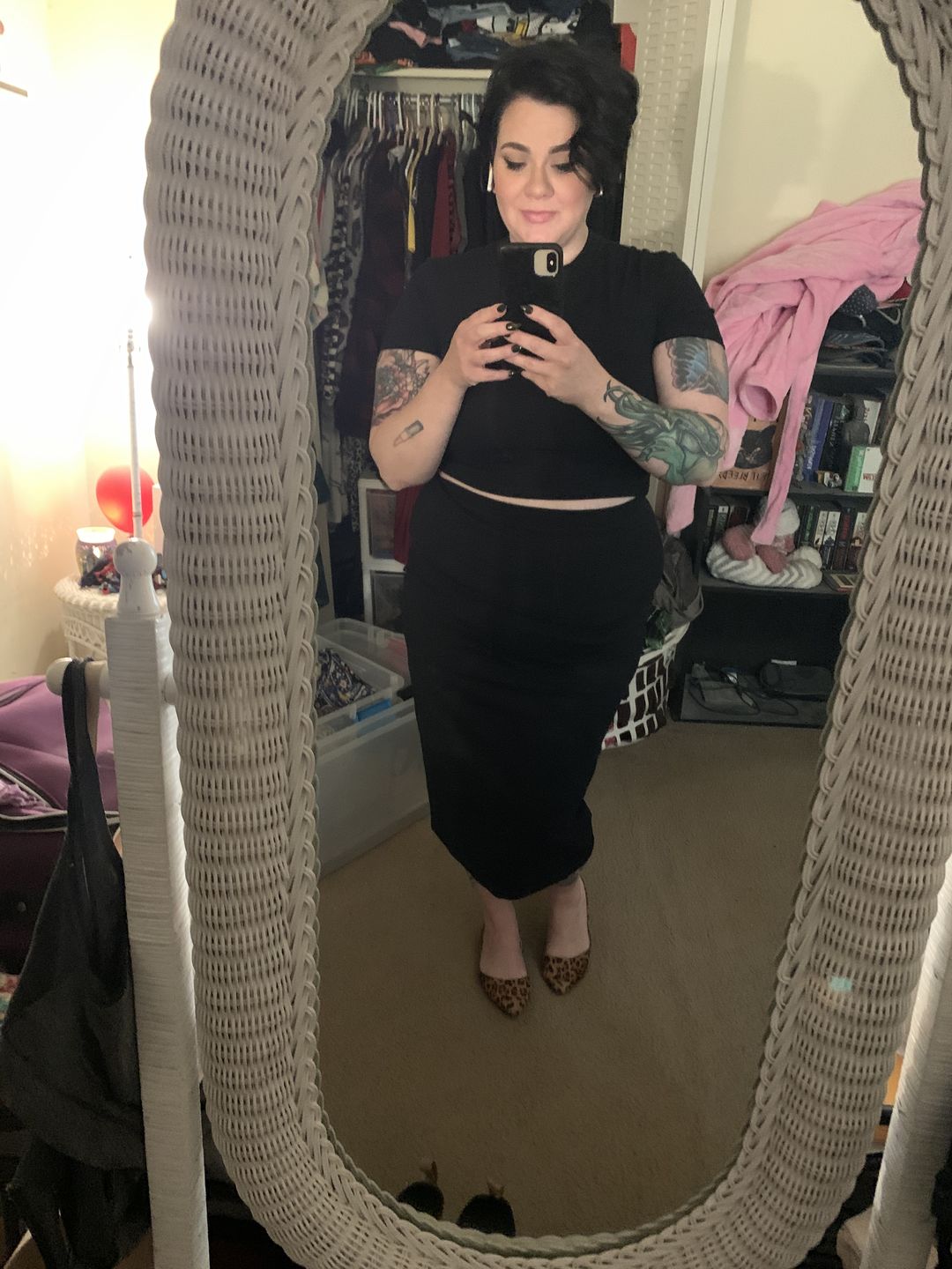 Customer photo review of Vamp Pencil Skirt in Black