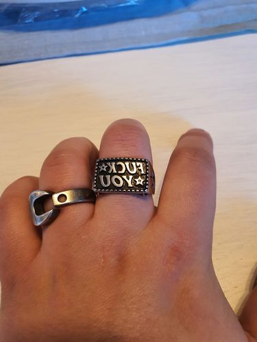 Customer photo review of FUCK YOU STAR RING