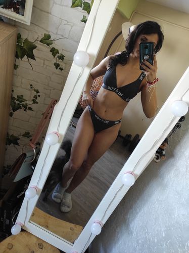 Customer photo review of Anthracite Triangle Bra & Thong
