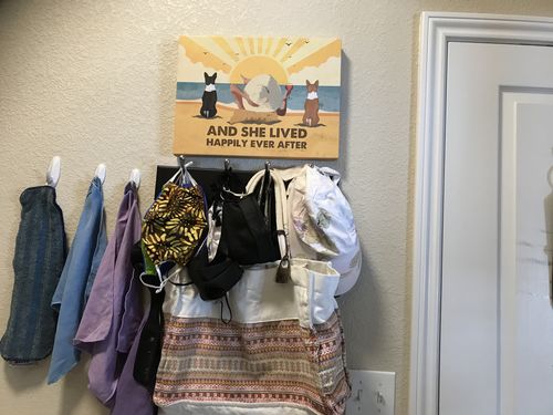 Customer photo review of Dog Happily Ever After - Personalized Custom Canvas - Beach, Wine And Dogs