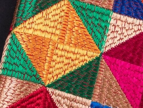 Customer photo review of Pashtush Womens Chiffon Dupatta with Multicoloured Embroidery, Phulkari