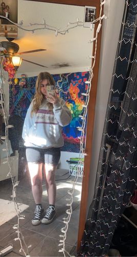 Customer photo review of Hello I'm Probably Anxious (Nametag) -- Sweatshirt