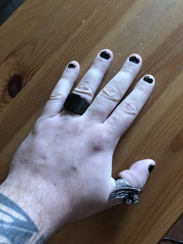 Customer photo review of SQUARE BLACK RING