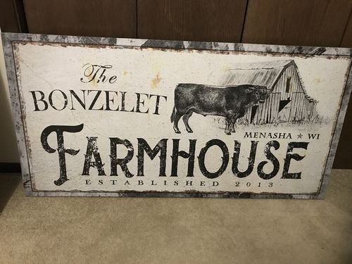 Customer photo review of Rustic Farmhouse Sign