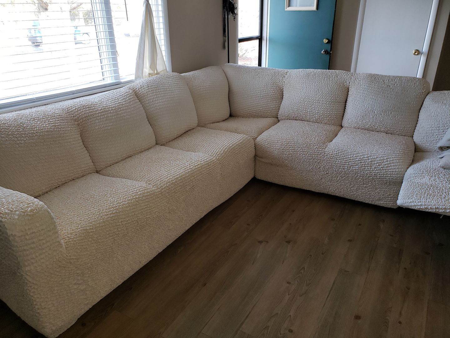 Customer photo review of Corner Sofa Slipcover, Comfort Collection