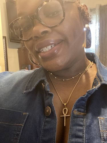 Customer photo review of Dainty ANKH Necklace