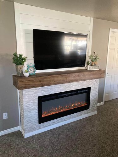 Customer photo review of 50" Recessed Mounted Electric Fireplace Insert with Touch Screen Control Panel & Remote Control