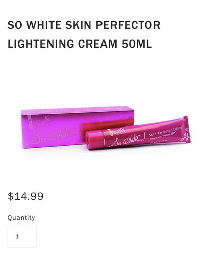 Customer photo review of Fair and White So White Skin Perfector Lightening Cream 50ml / 1.6 fl oz