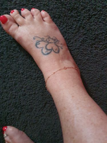 Customer photo review of Orb Linked Anklet