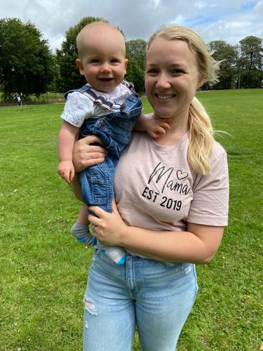 Customer photo review of Personalised Mama Established Heather Tees (MRK X)