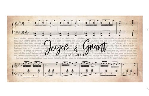 Customer photo review of Custom Couple Music Premium Canvas - Ready to Hang