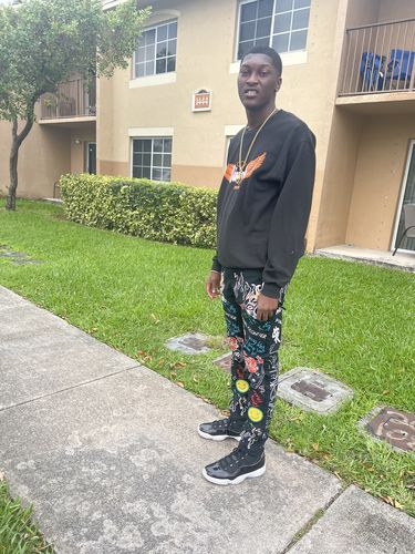 Customer photo review of Graffiti Print Liftoff Skinny Fit Denim Black (M4977T)