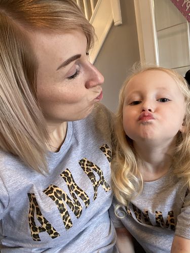 Customer photo review of Mama Empire Leopard Print Sweatshirt (MRK X)