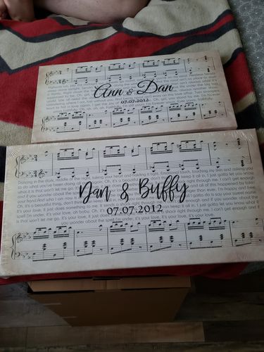 Customer photo review of Custom Couple Music Premium Canvas - Ready to Hang