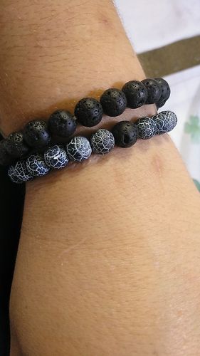 Customer photo review of His & Hers Distance Bracelets