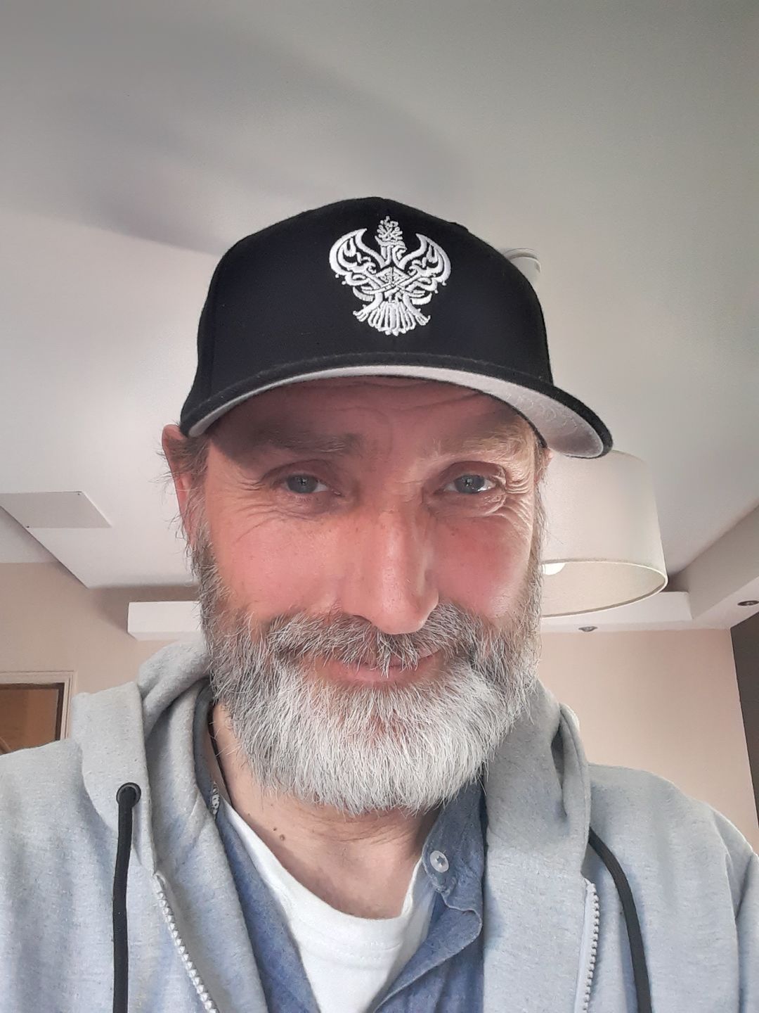 Customer photo review of Sufi Meditation Baseball Cap (Black / White) with Blessed Phoenix Calligraphy