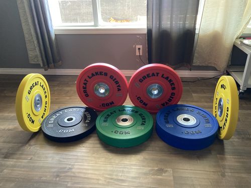 Customer photo review of Great Lakes Girya Coloured Bumper Plates (PAIRS)