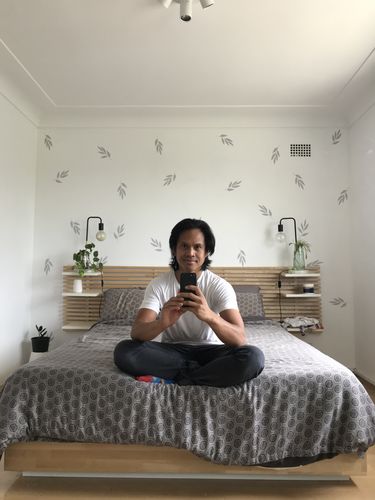 Customer photo review of Floating Leaves Decal Set