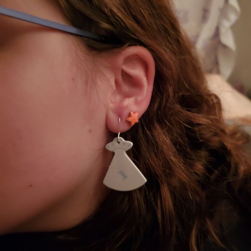 Customer photo review of The Book of Pop Out Earrings