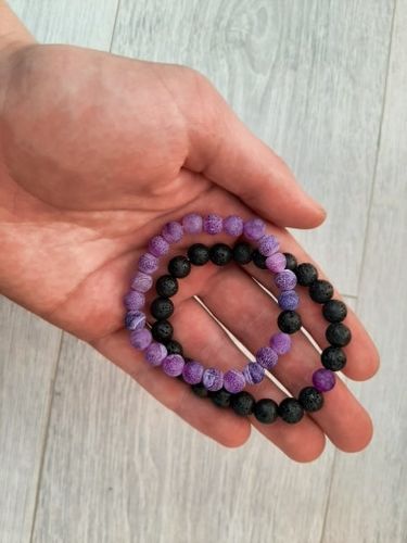 Customer photo review of His & Hers Distance Bracelets