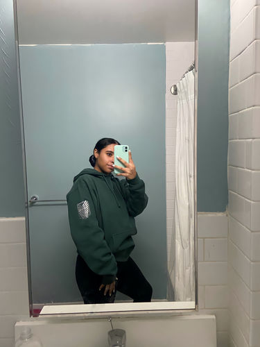 Customer photo review of AOT Alpine Green Hoodie