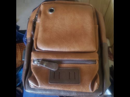 Customer photo review of PU Leather Mens Shoulder Bag