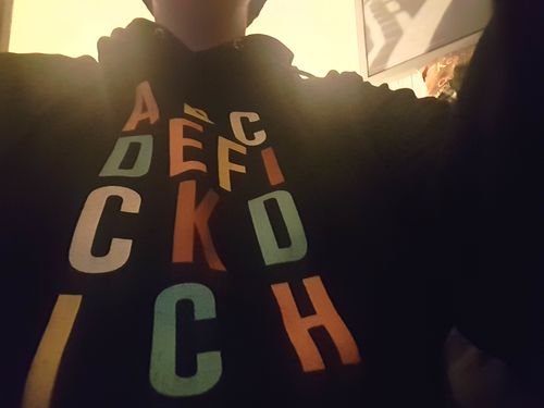 Customer photo review of ABCDEFICKDICH - Words on Shirts  - Unisex Kapuzenpullover Hoodie