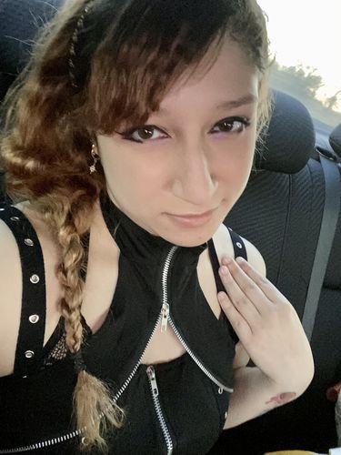 Customer photo review of Goth Lace-Up Sleeveless Tank Top