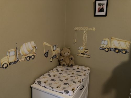 Customer photo review of Construction Trucks Decal Set