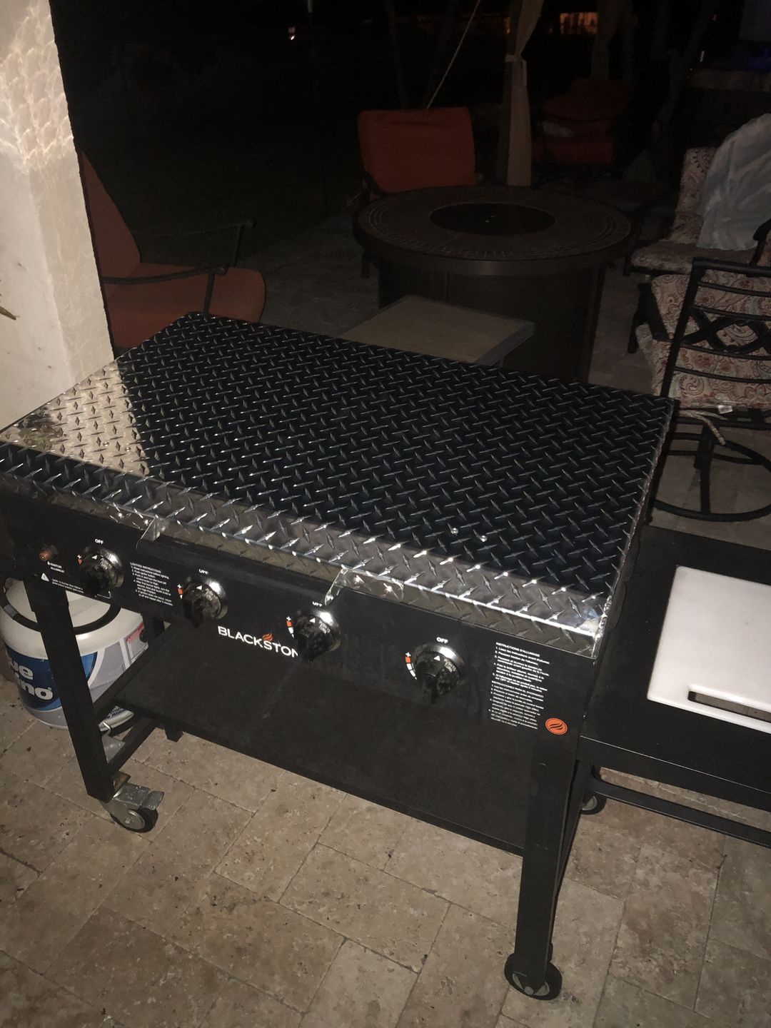 Customer photo review of GriddleGuard Diamond Plate Hard Cover Lid for Blackstone 36" Griddle