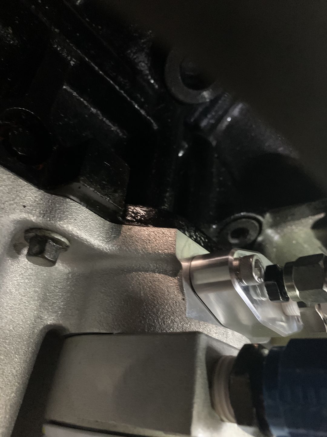 Customer photo review of Motion Raceworks LS Turbo Supercharger Oil Feed / Oil Temp / Oil Pressure Sensor Adaptor