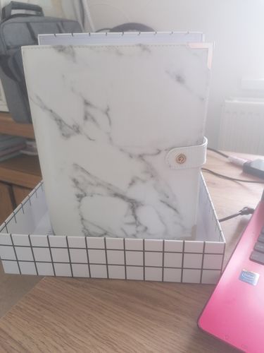 Customer photo review of White Marble - Food Diary Organiser P3