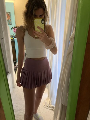 Customer photo review of Lilac Pleated Tennis Skirt