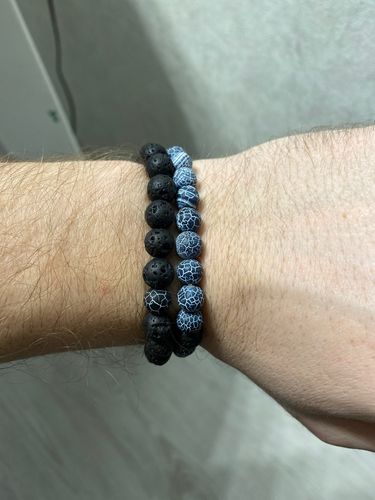 Customer photo review of His & Hers Distance Bracelets