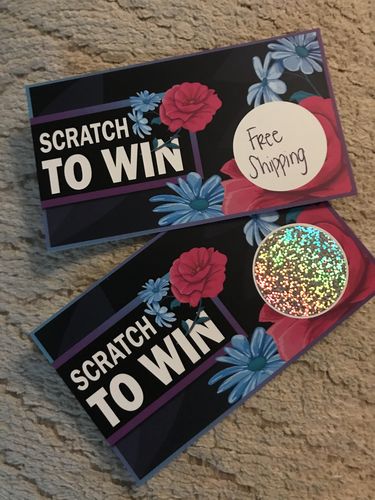Customer photo review of Dark Floral Rose Scratch Off Card